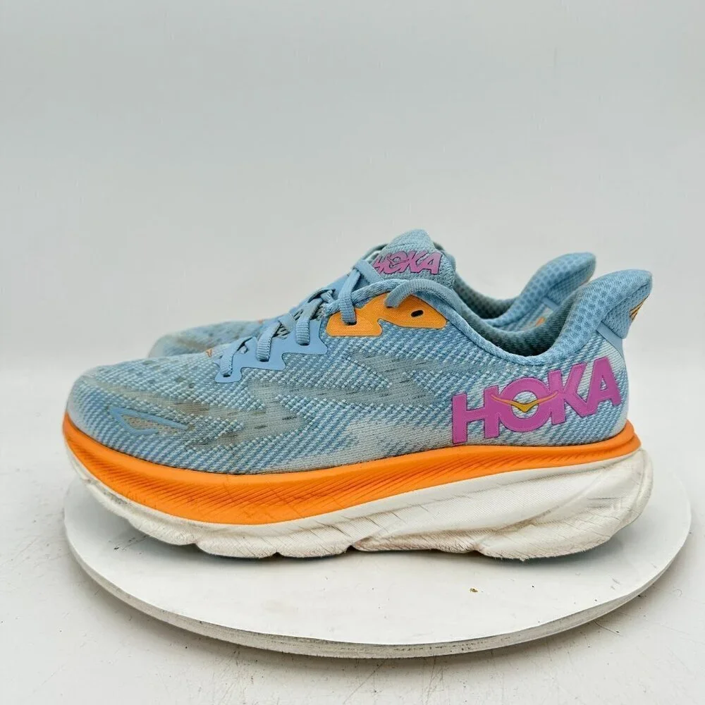 Hoka One One Clifton 9 Women Size 8B 1127896-ABIW Airy Blue Ice Water Shoes
